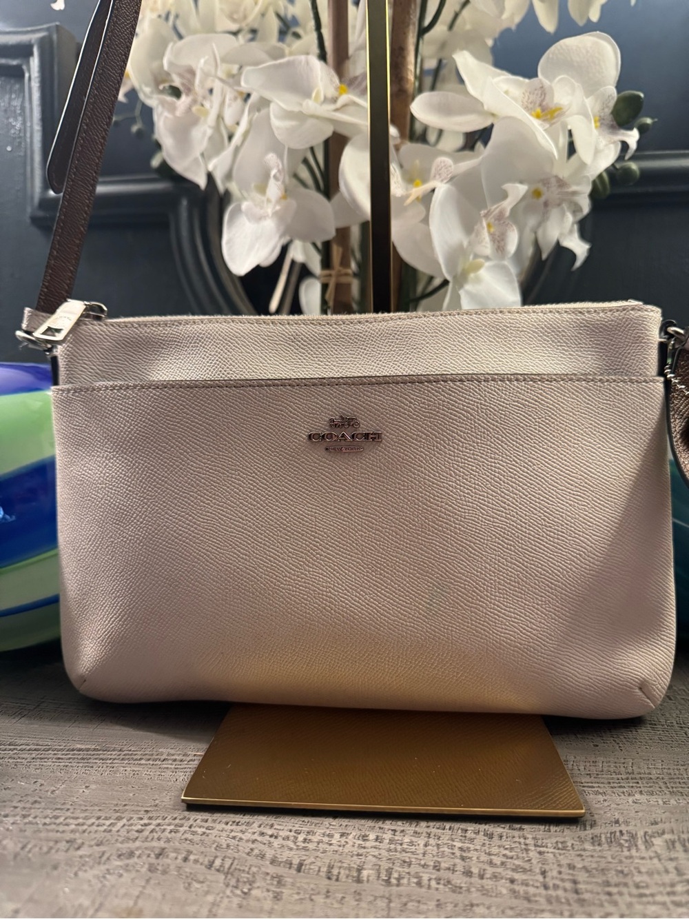 Coach Crossbody Bag in Ivory and Brown - Picture 2 of 12